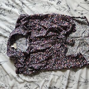 Floral Button Up Crop Top
